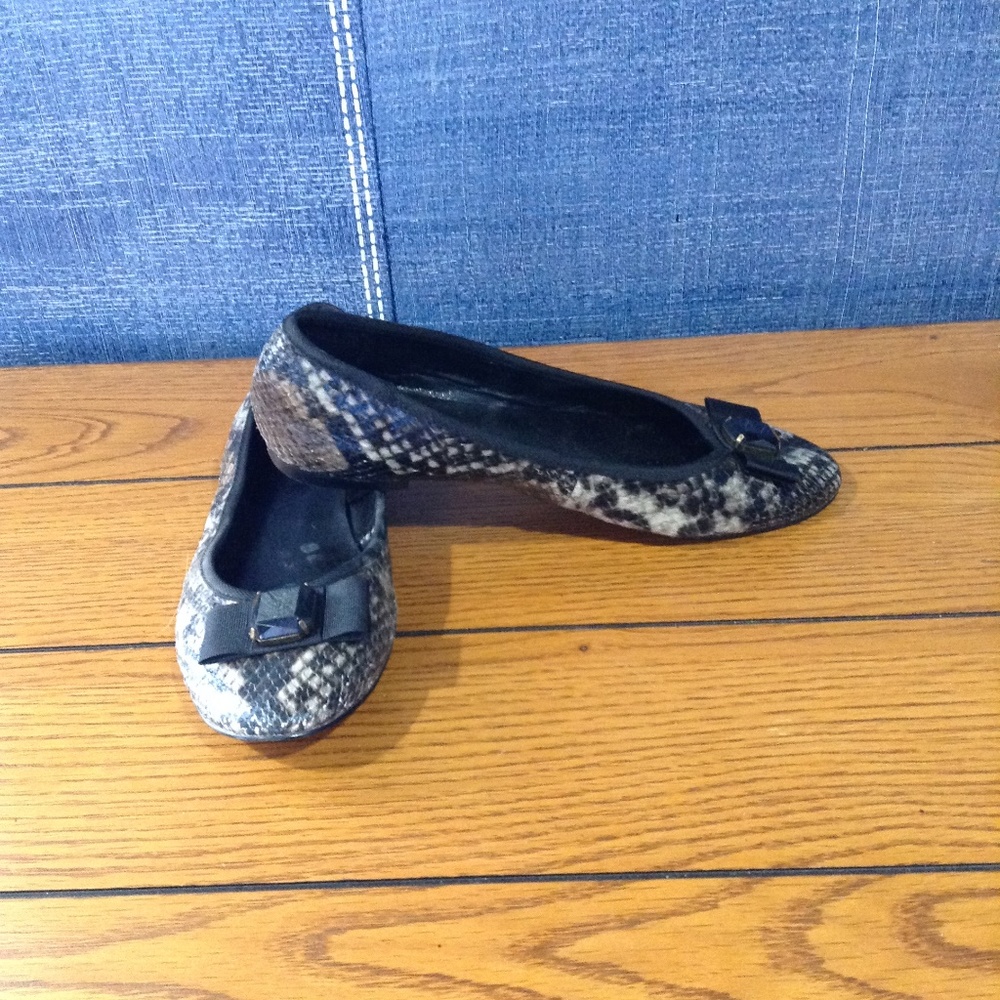Express Snake Print Flats - image 1